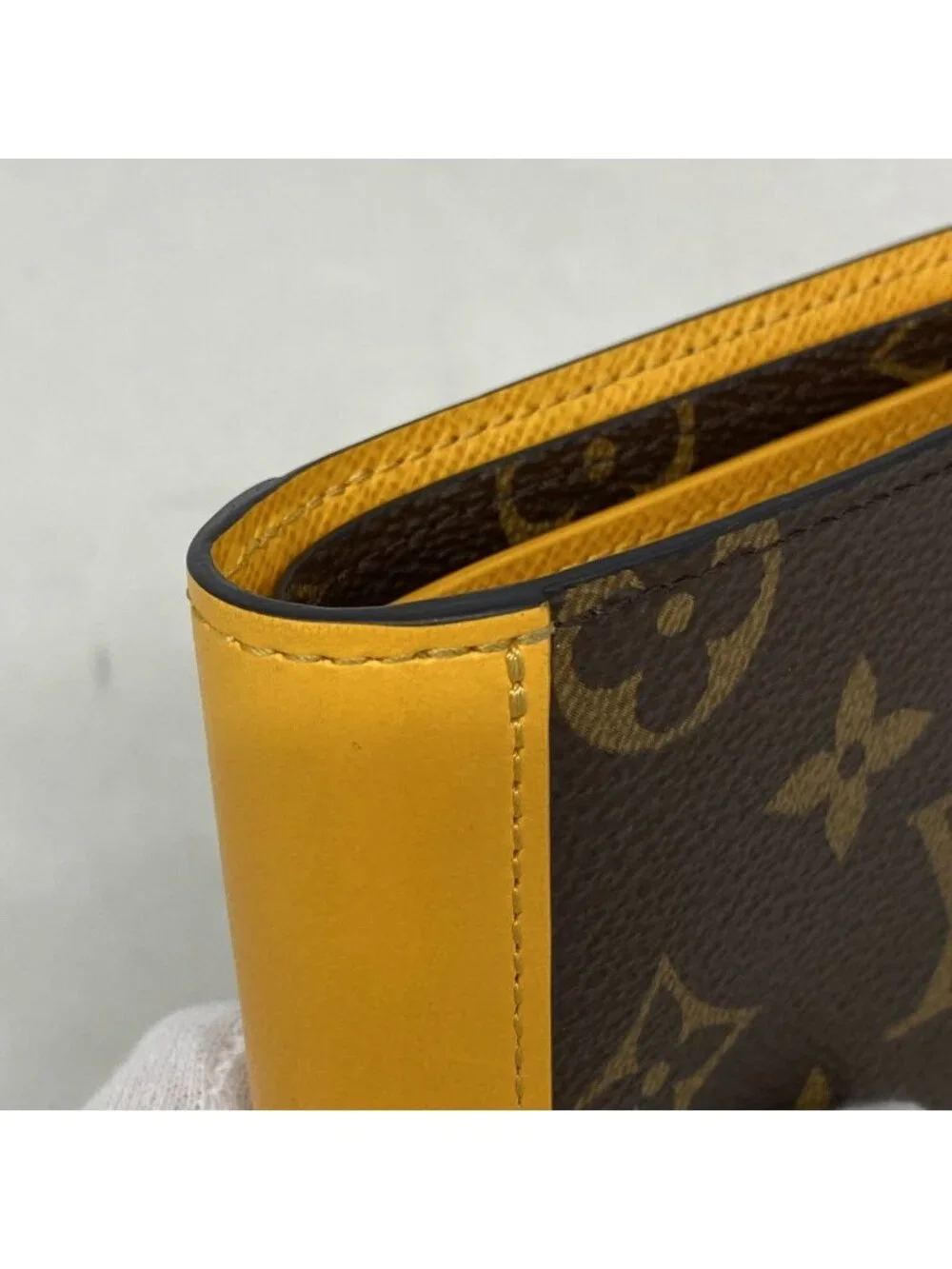 Louis Vuitton Wallet Monogram Macassar Portefeuille Multy Yellow